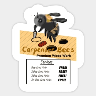 Carpenter Bee's Premium Wood Work Sticker